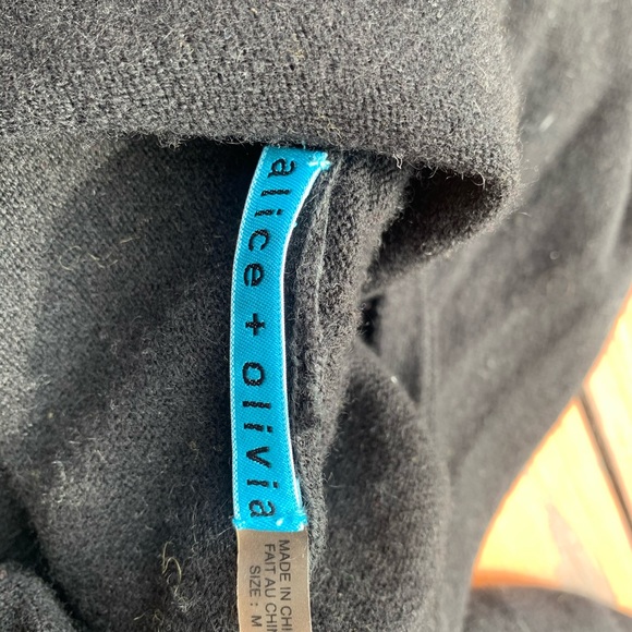 Alice+Olivia Cashmere/Wool Hooded  Top - Picture 4 of 8